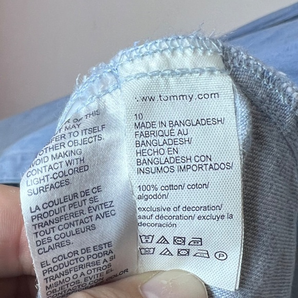 Tommy Hilfiger Denim Maxi Dress Belted Button Down Size 10 Light Wash Sleeveless - Picture 9 of 10